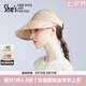 She's茜子桑蠶絲空頂帽夏季遮陽(yáng)防曬帽戶(hù)外太陽(yáng)帽子女帽棒球帽顯臉小 粉色 淡A0 M(56-58cm)