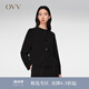 OVV【重磅真絲】2024春夏新款女裝鬼縐經(jīng)典圓領(lǐng)夾克外套 黑色（凈色）18 L