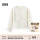 森馬（Semir）棉服女肌理菱格內(nèi)搭寬松慵懶風(fēng)2025冬季新款抽繩輕薄棉衣百搭 奶白10536 M