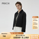 PRICH小香風(fēng)簡(jiǎn)約菱格絎縫撞色棉服冬季新款翻領(lǐng)通勤短外套女 19黑色 M 160
