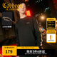 卡賓（CABBEEN）【 側縫織帶】長(cháng)袖衛衣2025夏季新款精致繡花手感潮流帥氣男 煤黑色01（寬松版型） M /170/48