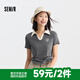 森馬（Semir）短袖t恤女寬松涼感上衣夏裝可愛刺繡印花圓領(lǐng)百搭正肩修身套頭衫 K款-灰色調(diào)00322 M /160/84A