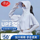 浪莎（LangSha）冰絲防曬衣女夏季遮陽防曬服騎行透氣防紫外線薄款寬松防曬外套女 灰色 均碼 （80-160斤）