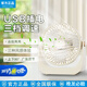 XVVMI多功能臺式桌面風(fēng)扇靜音USB掛壁迷你便攜小風(fēng)扇兩用空氣循環(huán)扇氛圍燈輕音無(wú)噪多檔風(fēng)速調節大風(fēng)力 掛壁桌面二合一 小米白 直插款