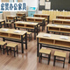 同宿學(xué)校課桌椅中小學(xué)生雙層課桌輔導(dǎo)班培訓(xùn)桌補習(xí)班抽屜課桌椅直銷 雙人桌120*40*74