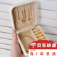 戰舵簡(jiǎn)約首飾收納盒便攜式飾品盒子首飾耳環(huán)項鏈手鏈戒指包裝盒批發(fā)  升級拉鏈款 10*10*5cm 米白色