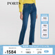 PORTS寶姿秋冬新品女裝中腳口牛仔長(zhǎng)褲LM9P018NZD013 牛仔藍(lán) L (8)
