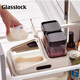Glasslock 進(jìn)口鋼化玻璃米桶防潮防蟲(chóng)大米面粉雜糧收納盒儲米箱米缸 6L 【送米杯+油瓶250ML*2】