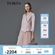 PORTS寶姿春夏新品Two-in-one珠貝灰粉網(wǎng)紗拼接西服裙LM8D011MFQ045 貝殼色 XS (2)