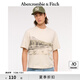 ABERCROMBIE & FITCH男裝25夏季美式復(fù)古印花圖案百搭寬松圓領(lǐng)短袖T恤KI123-5020 米黃色 M (180/100A)
