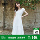 森馬（Semir）連衣裙女白月光氣質溫柔夏季2025蝴蝶結優(yōu)雅U領長裙109325114004