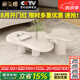 麗美娜 茶幾 奶油風(fēng)創(chuàng)意云朵茶幾高低組合客廳小戶(hù)型北歐設(shè)計(jì)師白色家具 云朵茶幾
