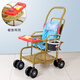好萊童夏季嬰兒仿藤推車(chē)輕便寶寶仿藤推車(chē)兒童竹子小推車(chē)小孩藤椅藤編車(chē) 雙編餐音兩用椅背調節加墊子