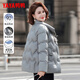 鴨鴨（YAYA）中年媽媽冬裝洋氣高貴羽絨服女短款顯貴冬季中老年氣質(zhì)立領(lǐng)外套QC