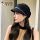 啄木鳥(niǎo)遮陽(yáng)防曬帽子女士英倫馬術(shù)帽名媛氣質(zhì)減齡薄款四季鴨舌太陽(yáng)帽 黑色
