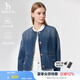 哈吉斯（HAZZYS）女裝 春季丹寧風(fēng)外套【PHIZ系列】時(shí)尚牛仔夾克女 藍(lán)色BL M (160/84A 38)