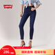 Levi's李維斯女士721緊身高腰休閑簡約修身顯瘦肯豆風(fēng)牛仔長褲 深藍(lán)色 27 (28)