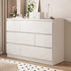 佳泰旺奶油風(fēng)實(shí)木白色斗柜臥室床尾六斗柜大容量?jì)ξ锕窨蛷d收納柜子 白斗柜|光滑面3斗60*40*77 【環(huán) 帶貨上門(mén)自行安裝