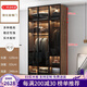 學(xué)生時(shí)代（SCHOOLDAYS）實(shí)木衣柜現(xiàn)代簡(jiǎn)約衣柜臥室大衣柜輕奢玻璃門衣柜衣帽間定制 E0生態(tài)板 鋼化玻璃門三門+頂柜
