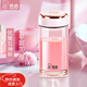 希諾（HEENOOR）玻璃杯女高顏值單層水杯2025新款女生茶杯辦公仙女杯便攜喝水杯子 玫瑰粉 帶濾網(wǎng) 小巧可愛 310ml