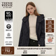 Teenie Weenie小熊女裝春季休閑松弛感輕薄連帽羽絨服外套上衣 黑色 S (160)