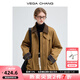VEGA CHANG棉服女2024年冬季新款女士夾克高級感保暖棉衣夾棉外套 焦糖棕 S