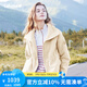 LAFUMA樂(lè)飛葉抓絨衣女 戶外秋冬廓形寬松搖粒絨暖絨服雙面絨 LFJA3CR69 米黃色OW 160/80A（36）