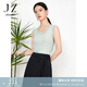 玖姿·安娜蔻針織背心女夏職業(yè)純色肌理內(nèi)搭無(wú)袖上衣淺紫色 淺綠 L