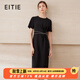 愛特愛（EITIE）優(yōu)雅女裝通勤收腰顯瘦2025夏季新款一步裙極簡純色連衣裙B2507676 極簡黑20 L (165)