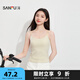 三福女春季雙色條紋固定杯背心 潮流時(shí)尚外穿內(nèi)搭上衣女496265 黃底藍(lán)條 L