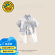 G. DUCKKIDS兒童套裝漢服男童周歲禮服男寶寶夏季國風(fēng)套裝新款中式古裝2025小 藍(lán)色短袖套裝 90