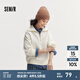 Semir衛(wèi)衣女純色半開襟衣服溫柔百搭秋休閑風寬松落肩套頭衫ins潮 奶白10501 L