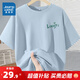 真維斯（Jeanswest）純棉短袖t恤女2025新款夏季小個(gè)子薄荷綠色女款半袖打底衫上衣JR 霧霾藍(lán)8501 4XL 185/108A/XXXXL