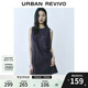 UR【HOT】2025春季新款女裝復(fù)古休閑無袖牛仔連衣裙UYU850078 藍(lán)色 S