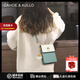 CAHOE KULLO官方牛皮手機(jī)包女2025新款單肩包女士斜挎包迷你包mini包 白配綠-CK女包生日禮物送女友 實(shí)用走心高級感送女朋友
