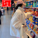 CTOX2025新款絨加厚毛毛外套女秋冬季韓版寬松保暖毛絨大衣外穿厚款 米白色 L