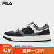 斐樂（FILA）官方男鞋TARGA復(fù)古板鞋冬季新款圓盾鞋休閑鞋運動鞋 黑/絨鎳灰-BB 41