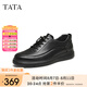 他她（TATA）商務(wù)休閑皮鞋男士真皮英倫正裝鞋爸爸鞋秋新MFC01CM4 黑色 40