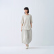 無(wú)印良品（MUJI）IDEE 女式 平紋 燈籠裙 長(cháng)半身裙女裙子女裝25年夏季款GA53CC5S 淺灰色 均碼