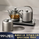 小界純鈦燒水壺全自動底部雙上水恒溫保溫一體嵌入式茶臺茶桌泡茶專用純鈦煮茶器長效保溫6小時 1.2L 純鈦三件套