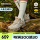 邁樂（Merrell）官方店男女款戶外登山徒步鞋減震MOAB 3邁越者輕量防滑耐磨透氣 J035894白灰米（女） 37