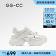 GG-CC【星河音軌】夏季新款潮趣復(fù)古網(wǎng)面運(yùn)動(dòng)老爹涼鞋女休閑鞋G25S8542 白色 37