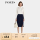 PORTS寶姿年秋冬新品女裝半身裙ALL9S003NWQ088 NAVY L (8)