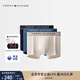 TOMMY HILFIGER【三條裝】25秋冬男裝提花舒適棉質(zhì)微彈四角褲平角內褲03520 藍色/黑色/米色0WL XL