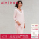 愛(ài)慕內(nèi)衣女莫代爾九分袖中長(zhǎng)睡裙睡衣家居服牛奶生活A(yù)M445561粉色160