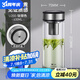 萬象（WANXIANG） 玻璃杯單層泡茶杯子茶葉杯辦公室泡茶杯男士商務(wù)水杯大容量水杯 630ml U200-鈦銀色-