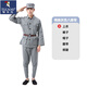 啄木鳥（TUCANO）紅軍棉麻演出服八路軍成人兒童新四軍抗戰(zhàn)表演男女套裝舞臺 棉麻灰色八路軍 均碼 110