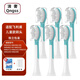 清奢適配飛利浦兒童電動(dòng)牙刷頭牙寶小飛刷HX5232/01/02兒童啟蒙刷刷頭HX6322/04 HX523P/HX523B護齦刷 6支 標準呵護款
