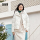 森馬（Semir）棉服女寬松立領(lǐng)棉衣簡約氣質(zhì)冬季溫柔防水菱格厚外套 奶白10501 XL