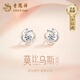 老鳳祥純銀耳釘正品999耳飾環(huán)女2025新款生日七夕情人節(jié)禮物送女友老婆 【莫比烏斯】耳釘+禮盒+證書